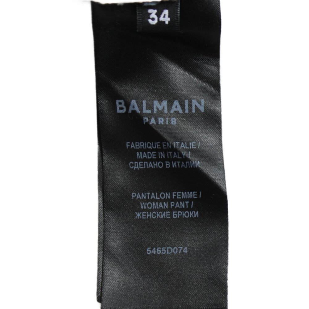 Balmain Cargo Pocket Faded Effect Slim Fit High Rise Jean, Size 34 (US 2) - Picture 14 of 14
